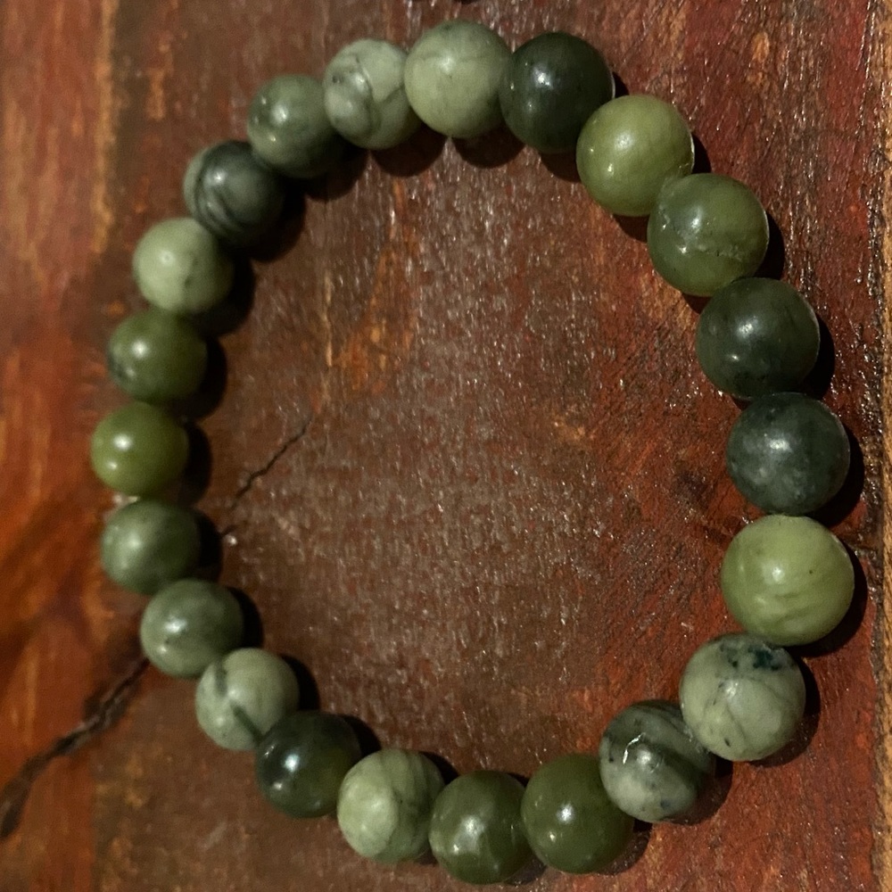 Genuine Jade Stretch Cord Bracelet